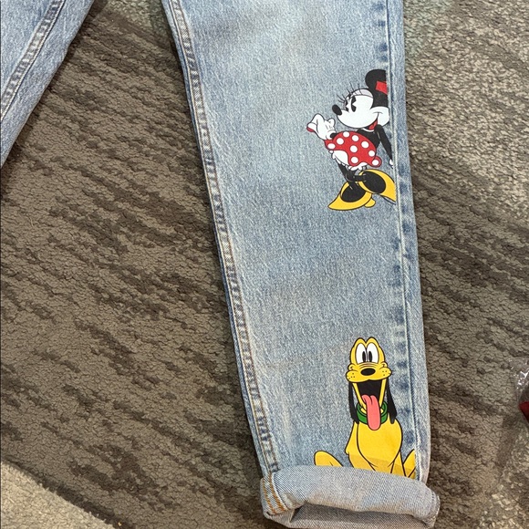 Disney Blue Cropped Jeans with Disney Characters - Picture 6 of 6